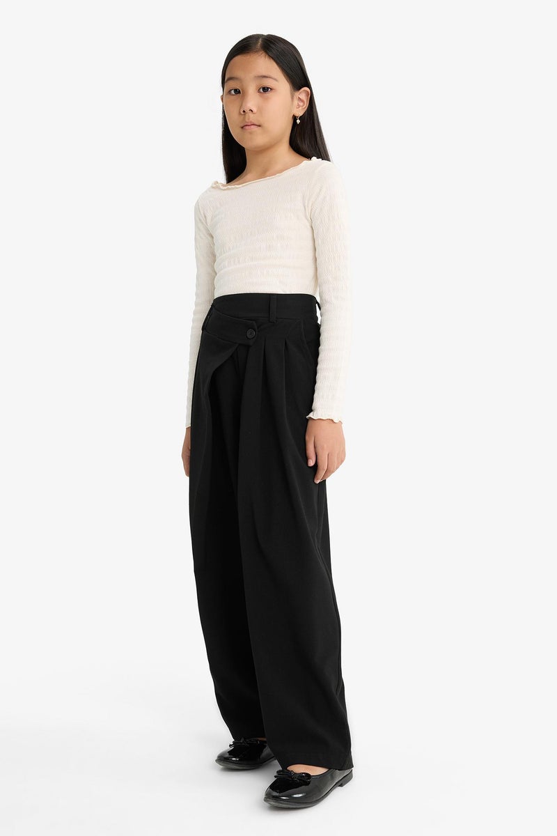 DeFacto Black Girl Girl Baggy Fit Gabardine Trousers Casual - Image 5